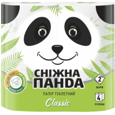 Туалетний папір Сніжна Панда Classic, 2 шари, 4 рулони